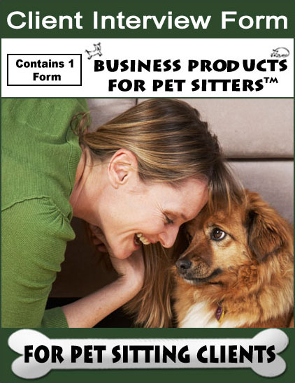 Client INterview Form For Pet Sitters